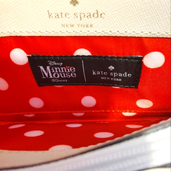 CLEAN!! KATE SPADE, Minnie Mouse, Zip Around Wallet - Picture 6 of 7